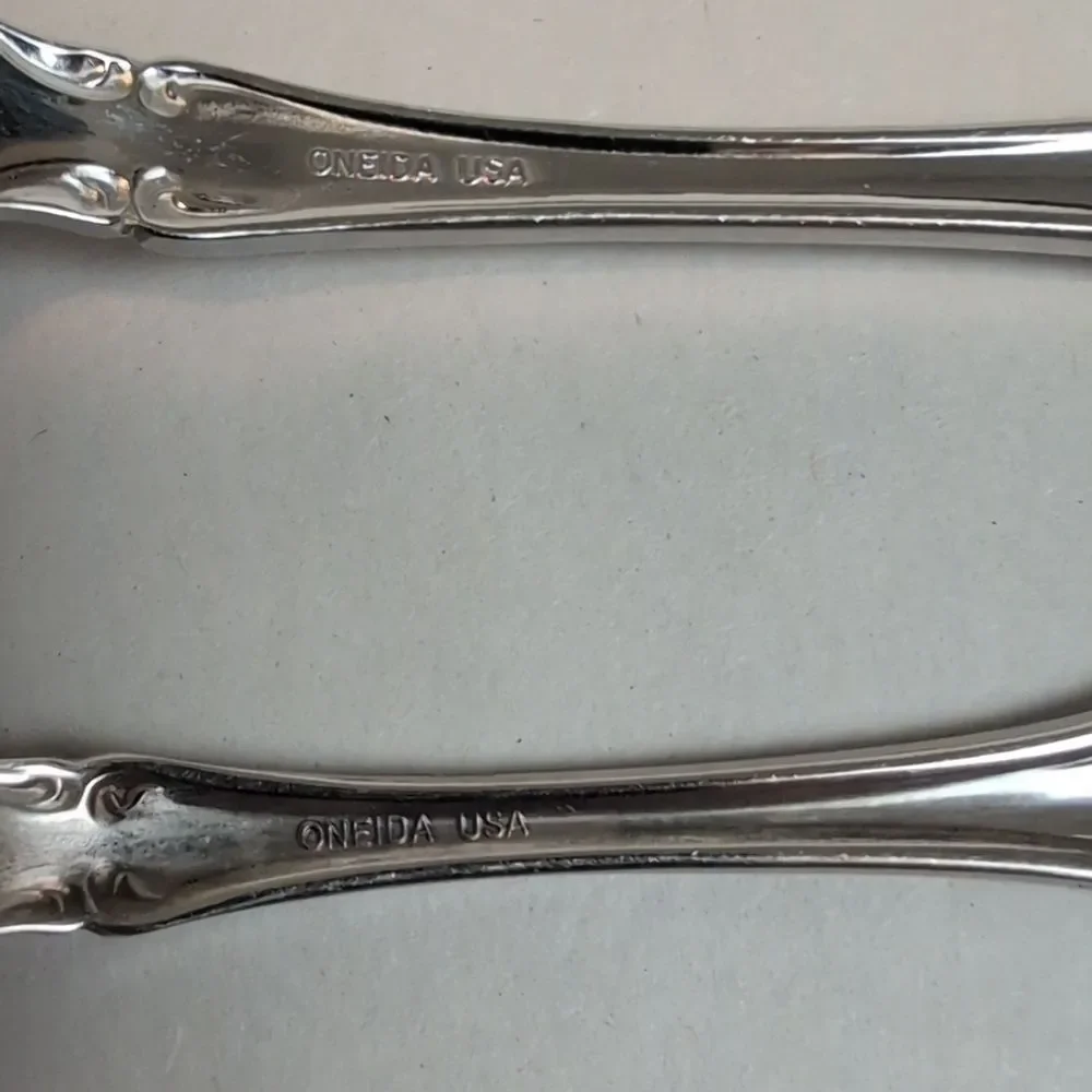 Elegant Oneida Silverplate Ornate Spoons - Set of 3 Soup Spoons & 3 Teaspoons